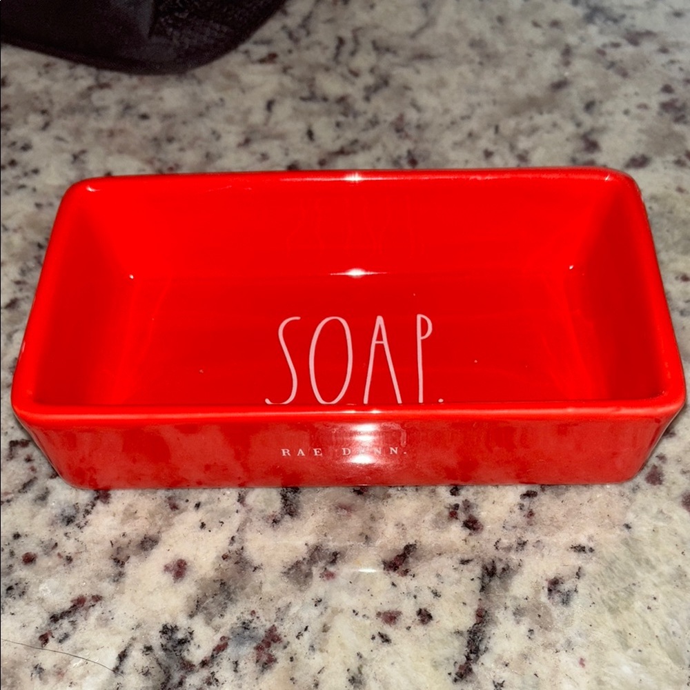 Rae Dunn Red Soap Dish